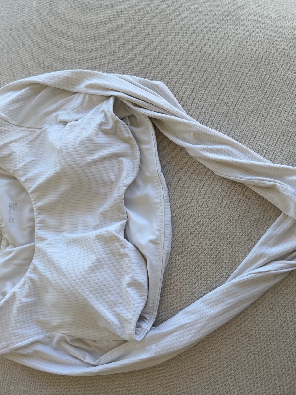 aerie White Ribbed Crop Top